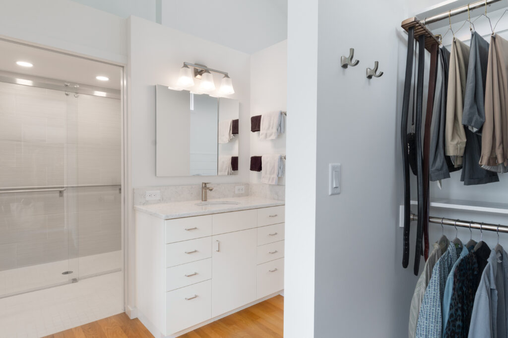 Accessible bathroom and closet